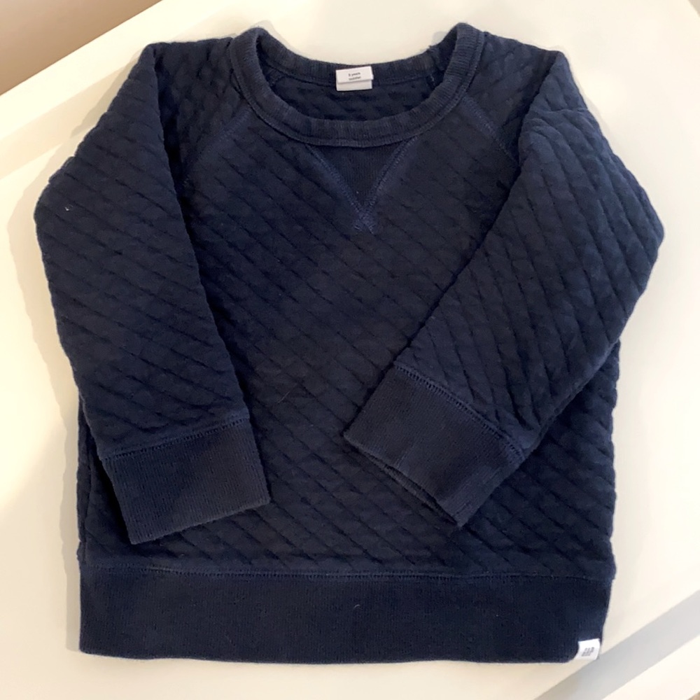 GAP Kids Navy Quilted Sweatshirt